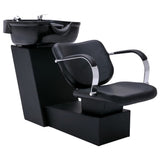 NNEVL Shampoo Backwash Unit with Salon Chair Faux Leather