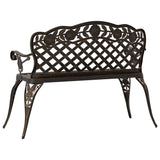 NNEVL Garden Bench 108 cm Cast Aluminium Bronze