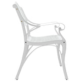 NNEVL Garden Bench 102 cm Cast Aluminium White