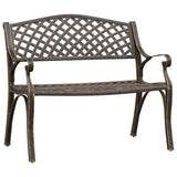 NNEVL Garden Bench 102 cm Cast Aluminium Bronze