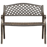 NNEVL Garden Bench 102 cm Cast Aluminium Bronze