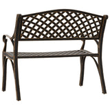 NNEVL Garden Bench 102 cm Cast Aluminium Bronze