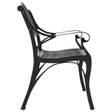 NNEVL Garden Bench 102 cm Cast Aluminium Black