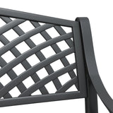NNEVL Garden Bench 102 cm Cast Aluminium Black