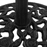 NNEVL Umbrella Base Black 48x48x33 cm Cast Iron