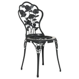 NNEVL Bistro Chairs 2 pcs Cast Aluminium Black