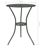 NNEVL 3 Piece Bistro Set Cast Aluminium Green