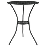 NNEVL 3 Piece Bistro Set Cast Aluminium Black
