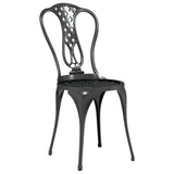 NNEVL 3 Piece Bistro Set Cast Aluminium Black