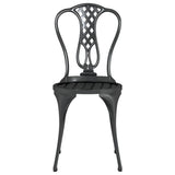 NNEVL 3 Piece Bistro Set Cast Aluminium Black