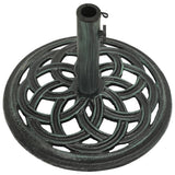 NNEVL Umbrella Base Green 44x44x31 cm Cast Iron