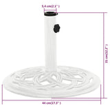 NNEVL Umbrella Base White 44x44x31 cm Cast Iron