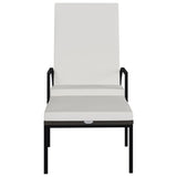 NNEVL Sun Lounger with Footrest PE Rattan Brown