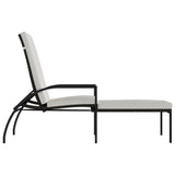 NNEVL Sun Lounger with Footrest PE Rattan Brown