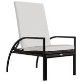 NNEVL Sun Lounger with Footrest PE Rattan Brown