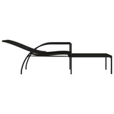 NNEVL Sun Loungers 2 pcs with Footrest PE Rattan Brown