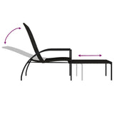 NNEVL Sun Loungers 2 pcs with Footrest PE Rattan Brown