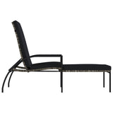NNEVL Sun Loungers 2 pcs with Footrest PE Rattan Grey