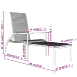 NNEVL Sun Loungers 2 pcs with Footrest PE Rattan Grey