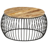 NNEVL Coffee Table Ø68 cm Rough Mango Wood