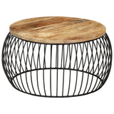 NNEVL Coffee Table Ø68 cm Rough Mango Wood
