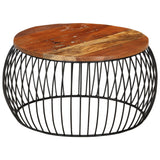NNEVL Coffee Table Ø68 cm Solid Reclaimed Wood