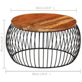 NNEVL Coffee Table Ø68 cm Solid Reclaimed Wood