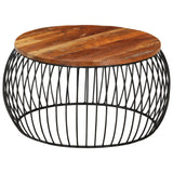 NNEVL Coffee Table Ø68 cm Solid Reclaimed Wood