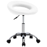 NNEVL Swivel Dining Chair White Faux Leather