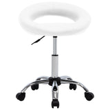 NNEVL Swivel Dining Chair White Faux Leather