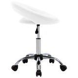 NNEVL Swivel Dining Chair White Faux Leather