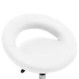 NNEVL Swivel Dining Chair White Faux Leather