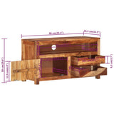NNEVL TV Cabinet 90x34.5x50 cm Solid Wood Acacia