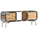 NNEVL TV Cabinet 110x30x42 cm Solid Wood Mango
