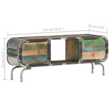 NNEVL TV Cabinet Multicolour 110x30x42 cm Solid Wood Reclaimed