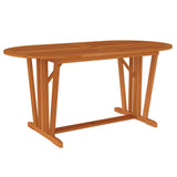 NNEVL 5 Piece Garden Dining Set Solid Wood Eucalyptus