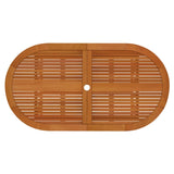 NNEVL 5 Piece Garden Dining Set Solid Wood Eucalyptus