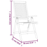 NNEVL 5 Piece Garden Dining Set Solid Wood Eucalyptus