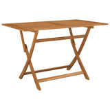 NNEVL Folding Garden Table 120x70x75 cm Solid Wood Acacia