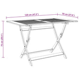 NNEVL Folding Garden Table 120x70x75 cm Solid Wood Acacia
