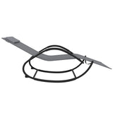 NNEVL Rocking Sun Lounger Grey Steel and Textilene