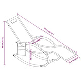 NNEVL Rocking Sun Loungers 2 pcs Black Steel and Textilene