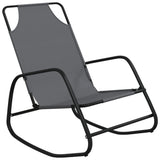 NNEVL Rocking Sun Loungers 2 pcs Grey Steel and Textilene