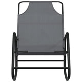 NNEVL Rocking Sun Loungers 2 pcs Grey Steel and Textilene