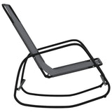 NNEVL Rocking Sun Loungers 2 pcs Grey Steel and Textilene