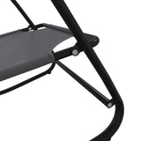 NNEVL Rocking Sun Loungers 2 pcs Grey Steel and Textilene