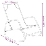 NNEVL Rocking Sun Loungers 2 pcs Grey Steel and Textilene