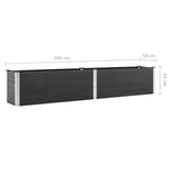 NNEVL Garden Raised Bed 200x50x54 cm WPC Grey