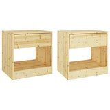 NNEVL Bedside Cabinets 2 pcs 40x31x40 cm Solid Firwood