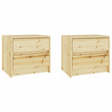 NNEVL Bedside Cabinets 2 pcs 40x30.5x35.5 cm Solid Firwood